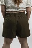 GEMMA cotton/spandex shorts in khaki
