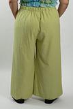 HIGH TEA pure cotton wide leg pant in moss green