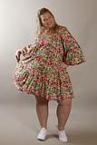FLOWER DRUM dress in floral pure cotton