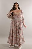 SPRING GARDEN floral cotton maxi dress